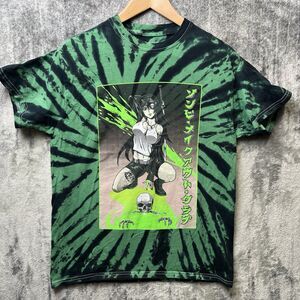 Zombie Makeout Club Men’s Medium Green Tie Dye Shirt Sexy Anime Japanese